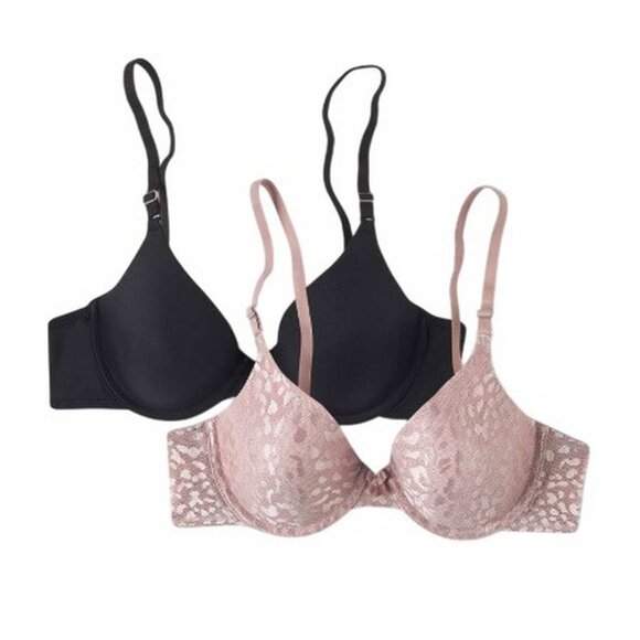 Maidenform Women's T-Shirt Bra 2-Pack 40D - Picture 1 of 10